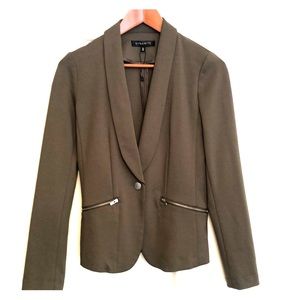 Olive green blazer suit jacket